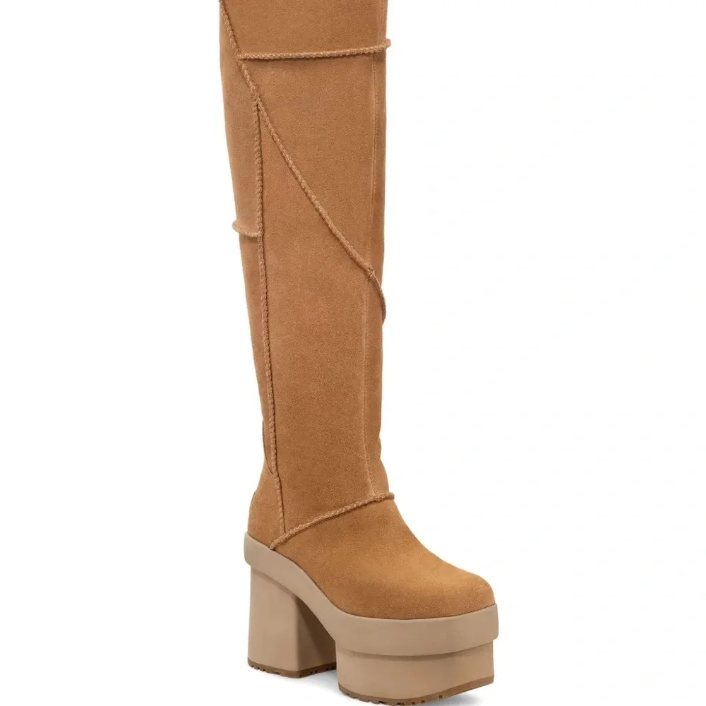 UGG Tan Platform Knee-High Boots - Picture 2 of 7